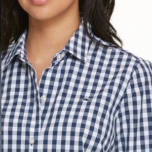 Vineyard Vines Medium Gingham Shirt, Navy